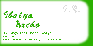 ibolya macho business card