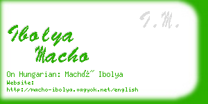ibolya macho business card
